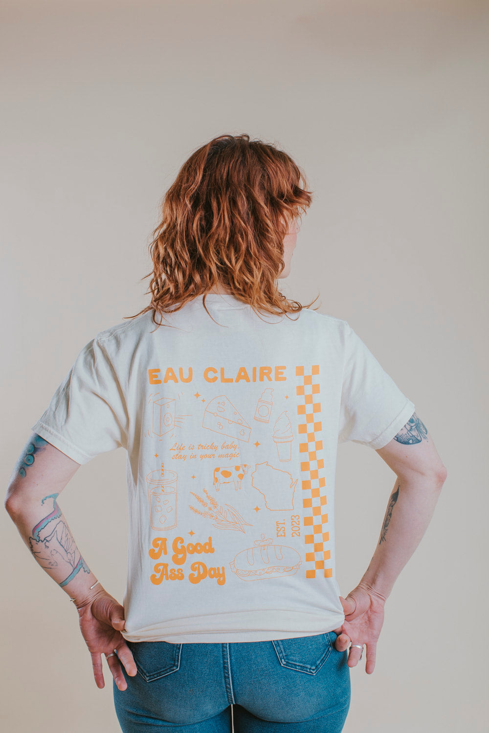 A Good Ass Day Ivory Eau Claire Tee