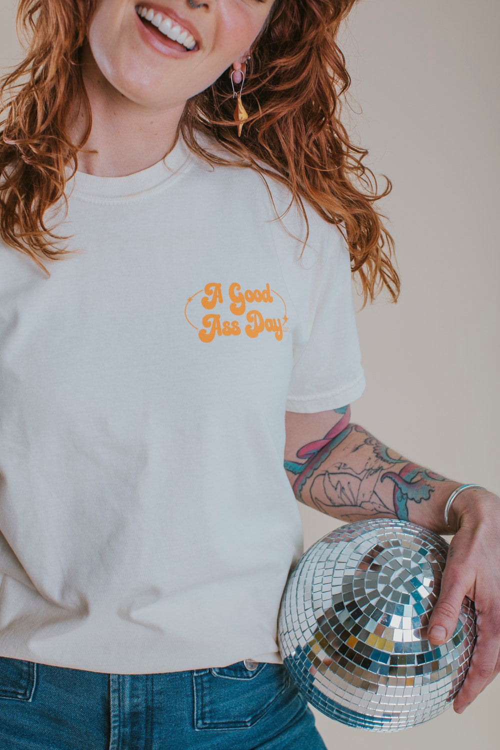 A Good Ass Day Ivory Eau Claire Tee